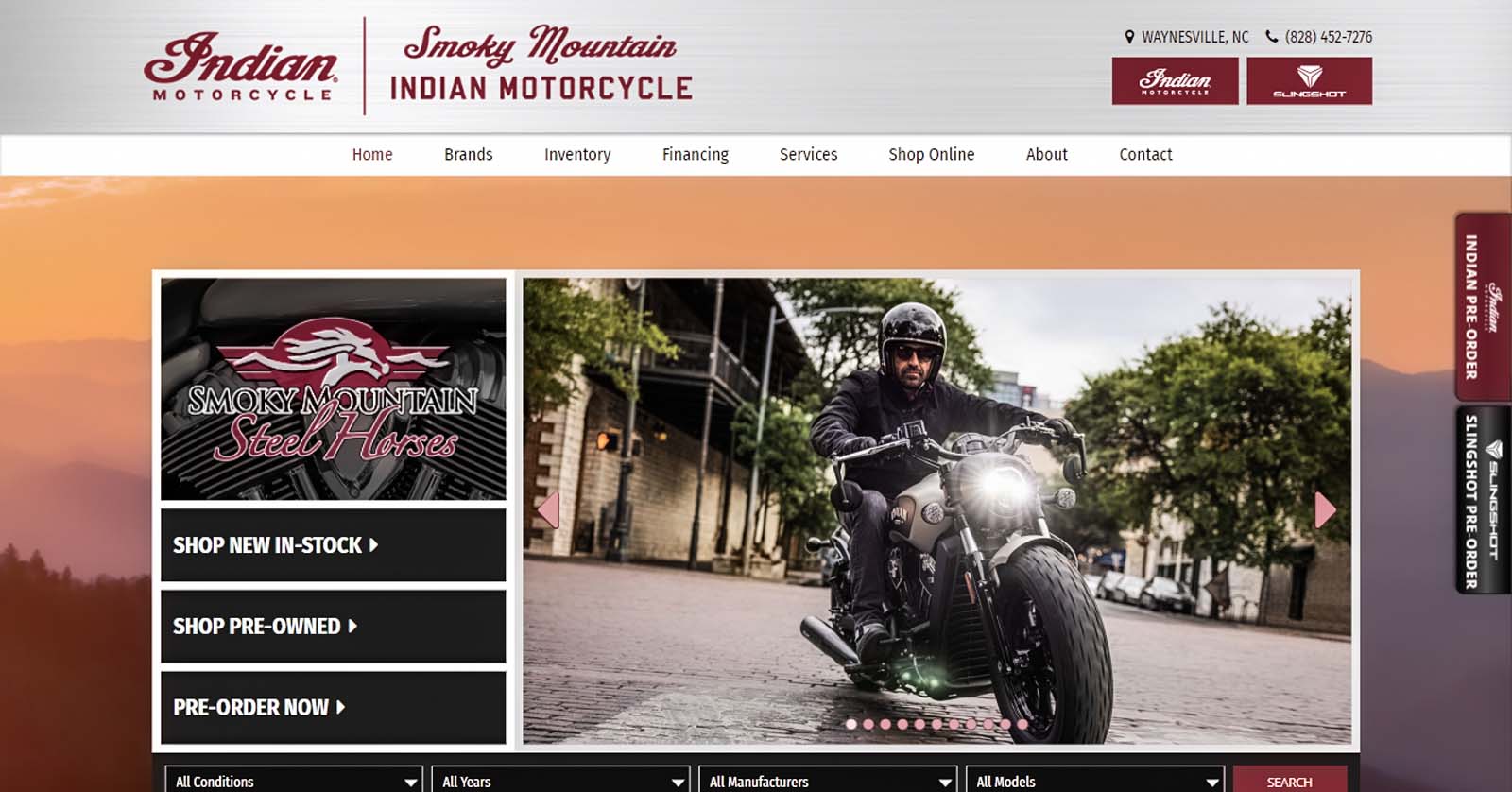 Indian Motorcycle & Polaris Slingshot Dealer, Waynesville NC | Smoky Mountain Steel Horses, LLC